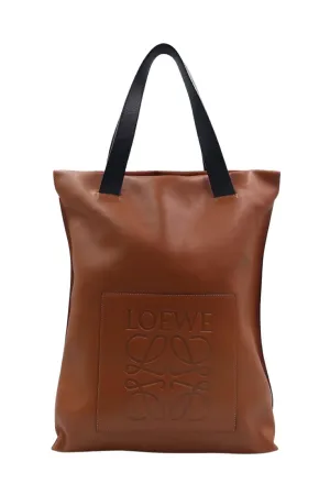 Anagram Logo Shopper Tote Brown Black