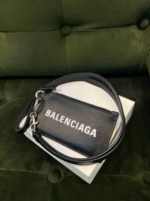 Balenciaga Black Leather Cardholder