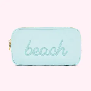 Beach Embroidered Small Pouch