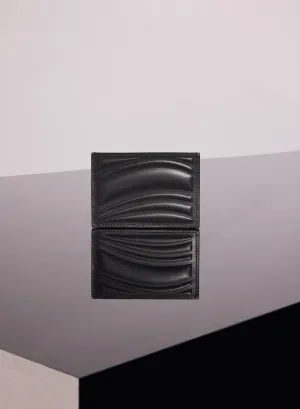 black embossed spiral cardholder