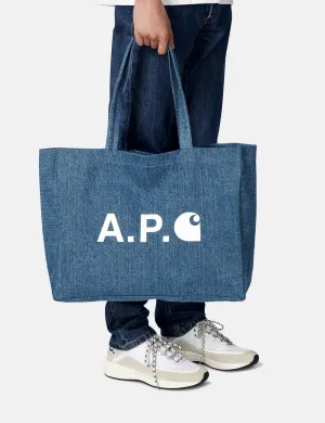 Carhartt-WIP x A.P.C. Shopping Bag - Washed Indigo