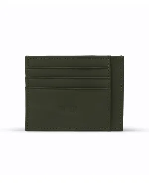 Compact Leather Cardholder - Verde Olivo