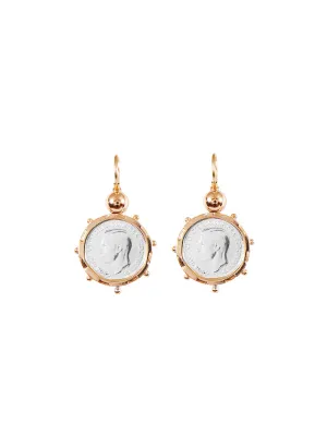 Gold Encased 6p Coin Earrings