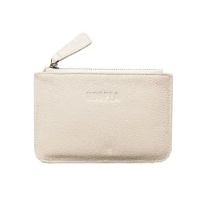 HOOPLA LEATHER COIN PURSE CREAM