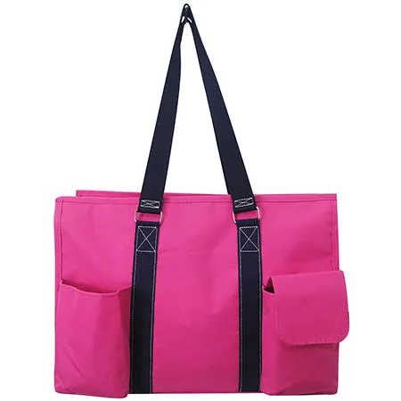 Hot Pink Nurse Life NGIL Zippered Caddy Large Organizer Tote Bag