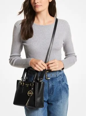 Kris Small Pebbled Leather Satchel