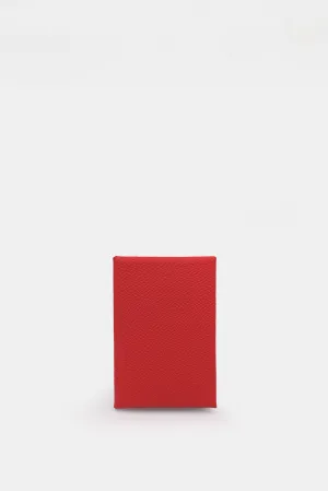 Leather Card Holder, Red