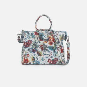 Sheila Medium Satchel in Printed Leather - Botanic Print