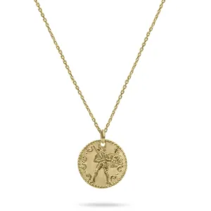 Small Warrior Gold Coin Necklace