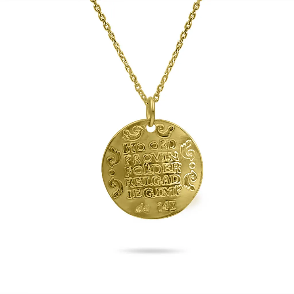 Small Warrior Gold Coin Necklace