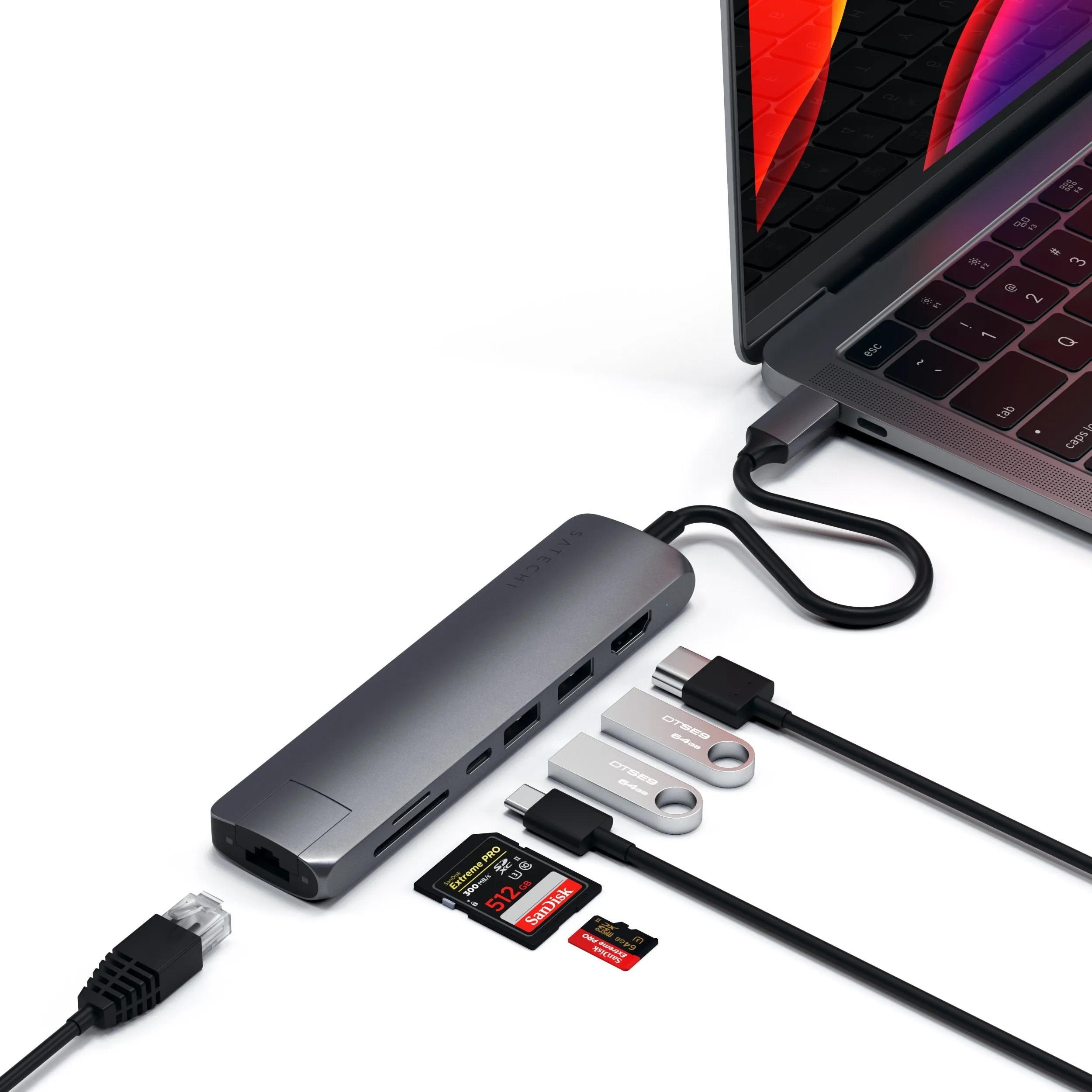 USB-C Slim Multi-Port with Ethernet Adapter