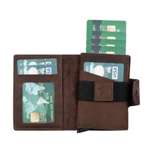 Wade Detachable Mini Wallet with RFID, Distressed Coffee